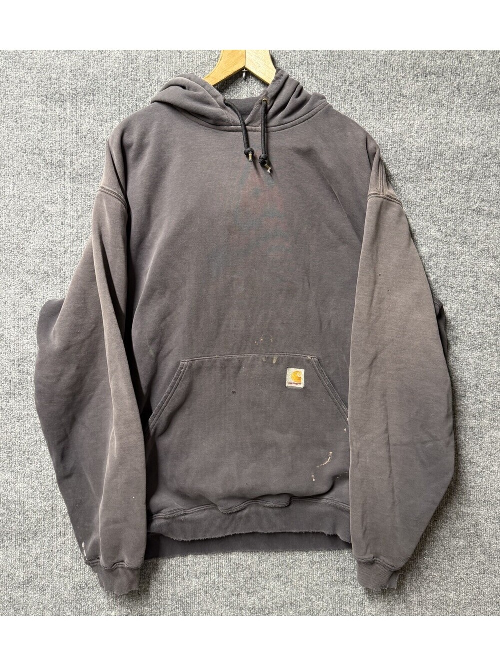Carhartt Hoodie Mens XL Tall 1/4 Zip Rain Defender Pullover Distressed Faded